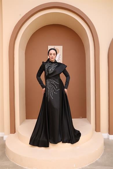 Albina Evening Dress - Black