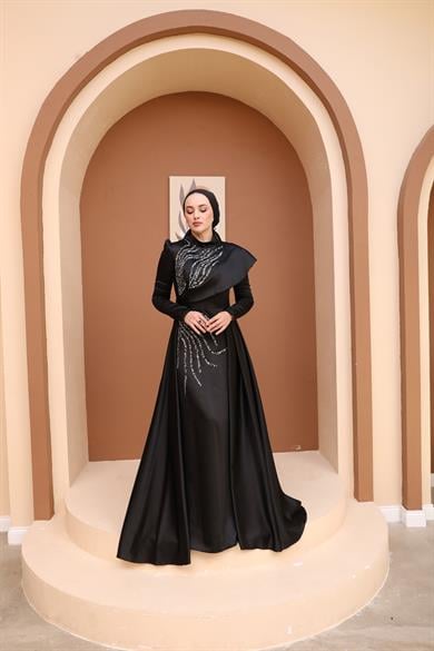 Albina Evening Dress - Black