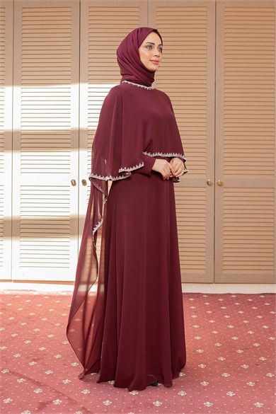 Arlen Tasarım Abiye - Bordo