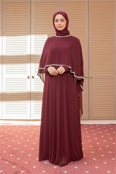 Arlen Tasarım Abiye - Bordo