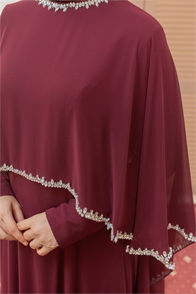 Arlen Tasarım Abiye - Bordo
