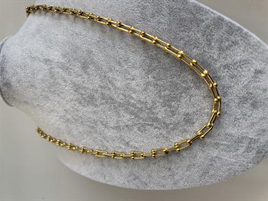 Ataç Detay Zincir Kolye - Gold