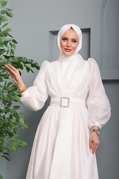 Aysun Evening Dress - White