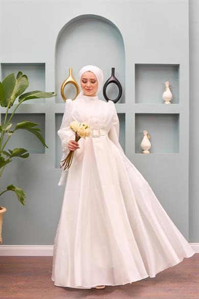 Aysun Evening Dress - White