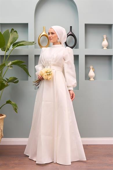 Aysun Evening Dress - White