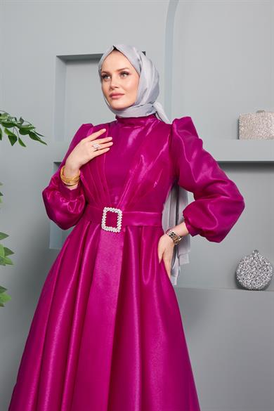 Aysun Evening Dress - Fuchsia