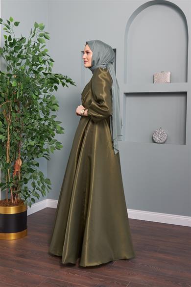 Aysun Evening Dress - Khaki