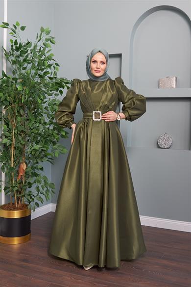 Aysun Evening Dress - Khaki