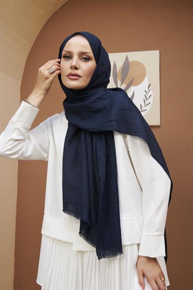 Bamboo Shawl - Navy Blue