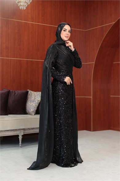 Begonya Tasarım Abiye - Siyah