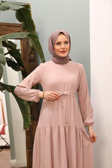 Bel Detay Elbise - Vizon