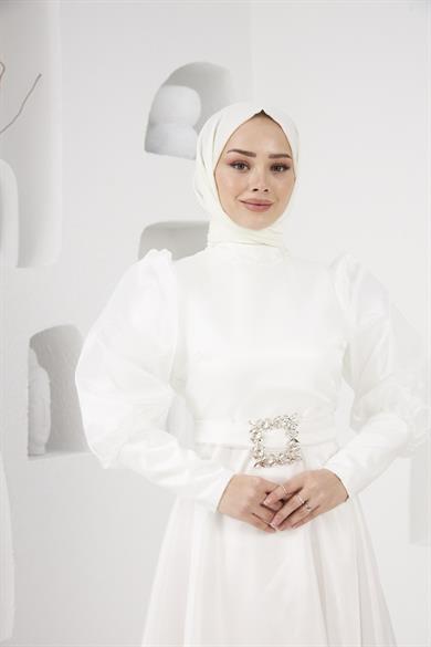 Belgin Evening Dress - White