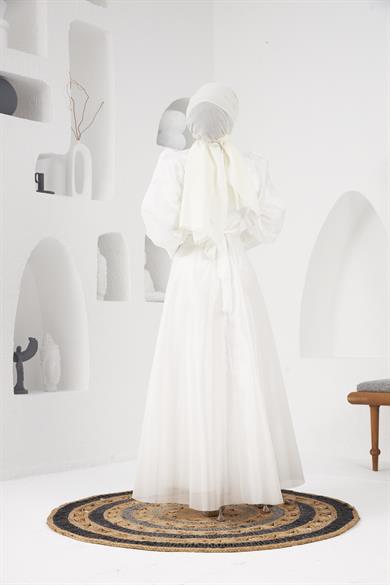 Belgin Evening Dress - White