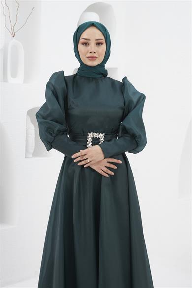 Belgin Evening Dress - Emerald Green