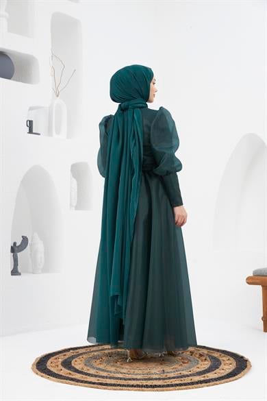 Belgin Evening Dress - Emerald Green