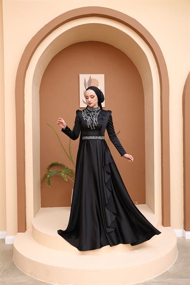 Beril Evening Dress - Black
