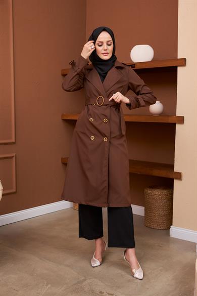 Berna Trench Coat - Brown