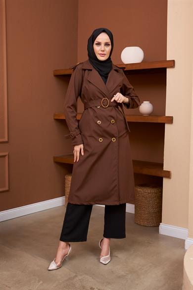 Berna Trench Coat - Brown