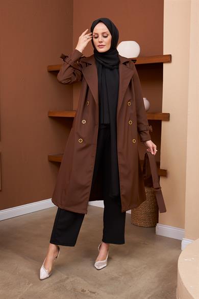 Berna Trench Coat - Brown
