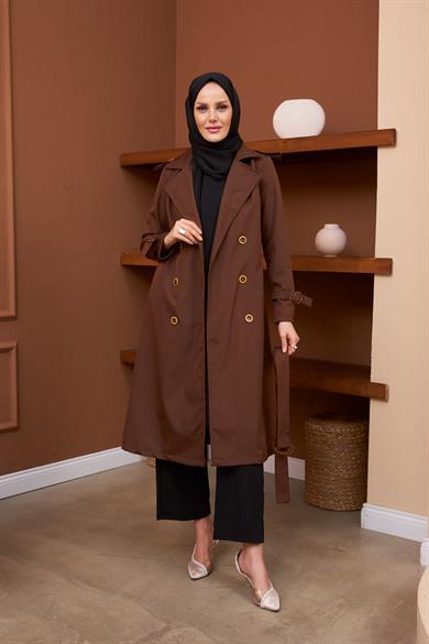 Berna Trench Coat - Brown