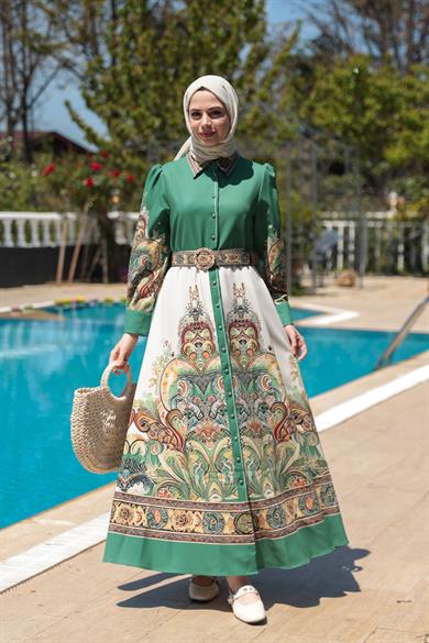 Betül Elbise - Yeşil