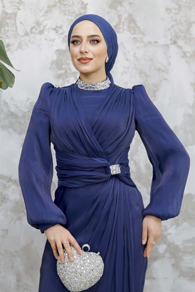 Bihter Abiye - Lacivert