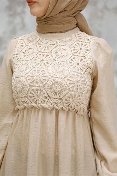 Birgül Elbise - Bej