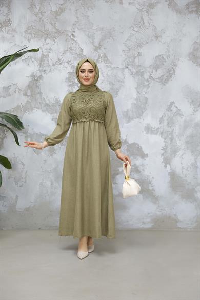 Birgül Dress - Khaki