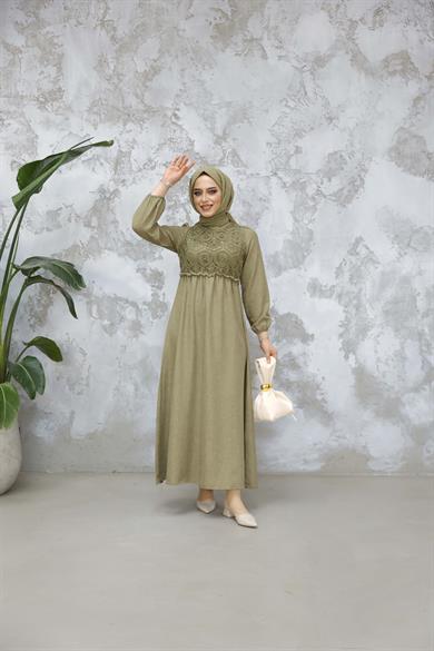 Birgül Dress - Khaki