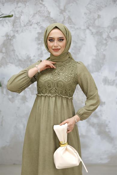 Birgül Dress - Khaki