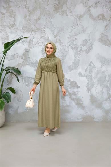 Birgül Dress - Khaki