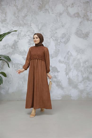 Birgül Dress - Brown