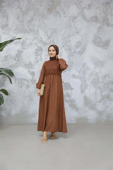 Birgül Dress - Brown