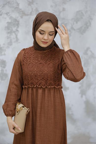 Birgül Dress - Brown