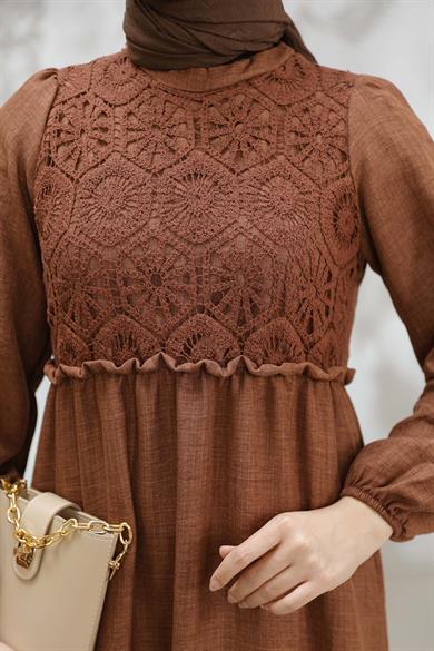 Birgül Dress - Brown