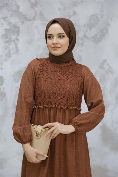 Birgül Dress - Brown