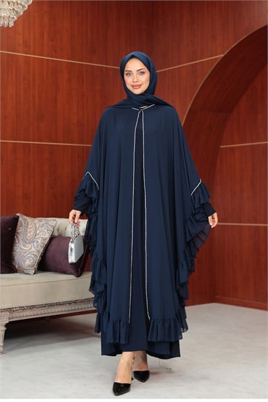 Bukre Tasarım Abaya - Lacivert