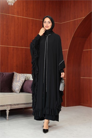 Bukre Tasarım Abaya - Siyah