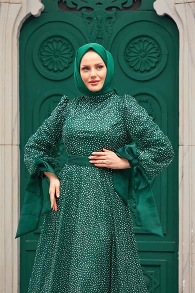 Canan Evening Dress - Emerald Green