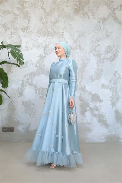 Çiçek Abiye - İndigo