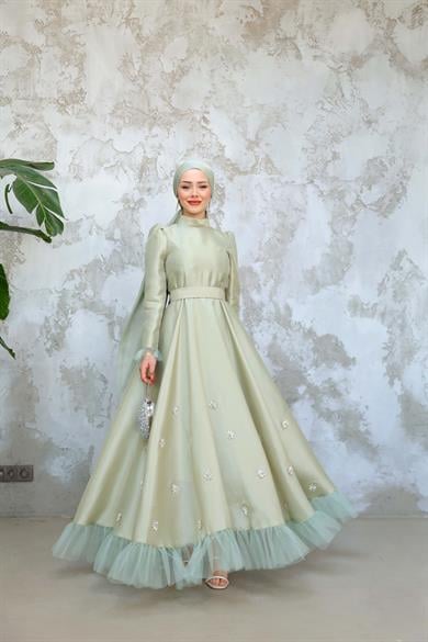 Çiçek Abiye - Yeşil