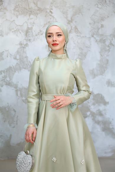 Çiçek Abiye - Yeşil