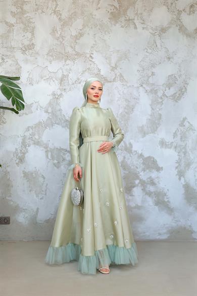 Çiçek Abiye - Yeşil