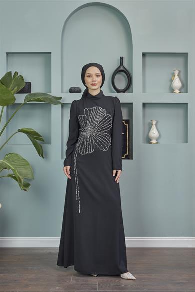 Nida Evening Dress - Black