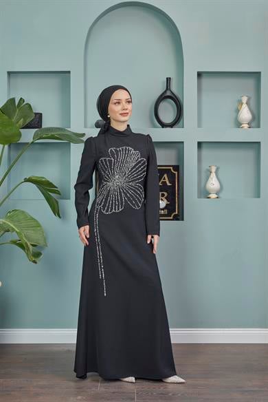 Nida Evening Dress - Black