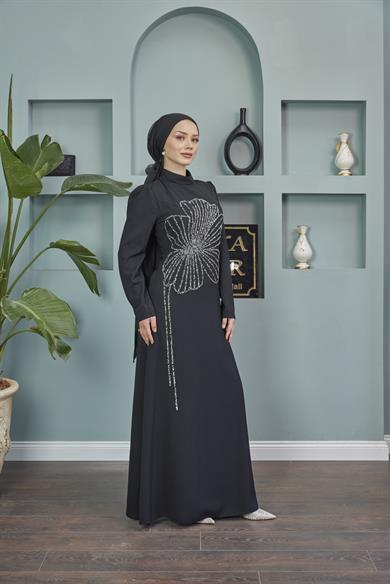 Nida Evening Dress - Black