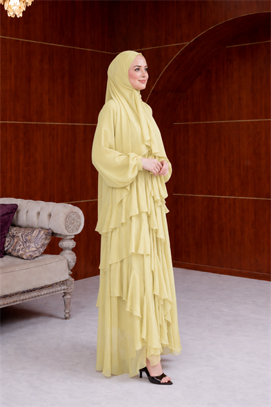 Damla Şifon Abiye - Sarı