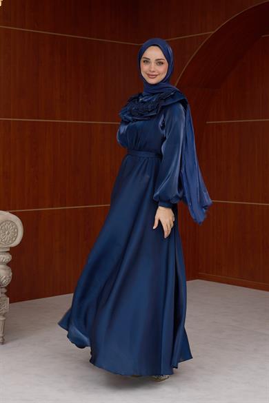 Derya Gül Detay Abiye - Lacivert