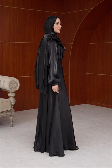 Derya Gül Detay Abiye - Siyah