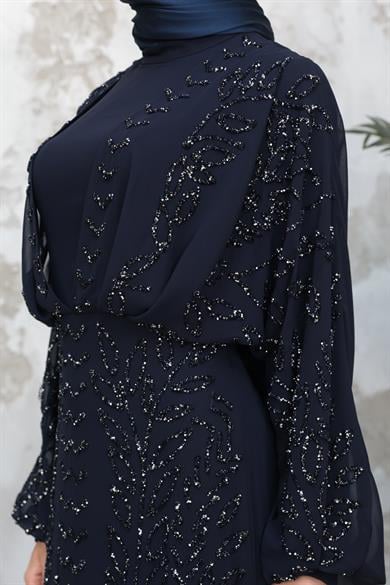 Didem Taş İşleme Abiye - Lacivert